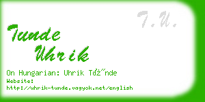 tunde uhrik business card